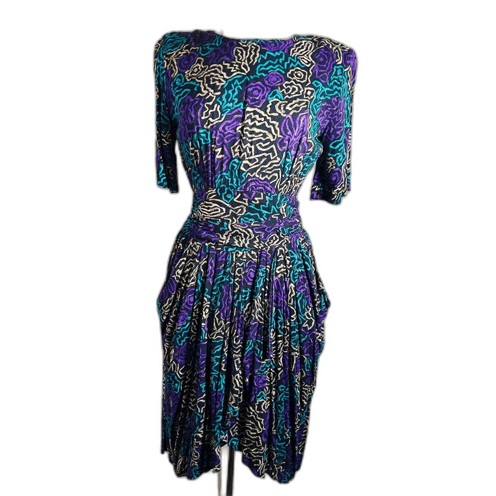 Joni Blair Dress Size 7 Vintage 80's Maximalist Cocktail Hour Dress